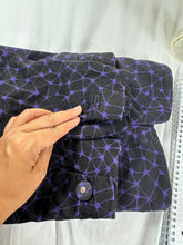 Load image into Gallery viewer, Vintage Rare Gianni VERSACE Couture Black Purple Blazer Jacket Top XS Small 0 2 4