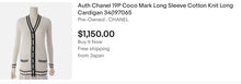 Load image into Gallery viewer, CHANEL Black and White Long Cotton Knitted Cardigan Sweater Jacket Small 36 2 4