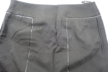 Load image into Gallery viewer, YSL Yves Saint LAURENT RIve GAUCHE Brown Wool Pencil Skirt Leather Accent Skirt Small 36 0 2 4