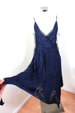 Load image into Gallery viewer, EMILIO PUCCI Royal Blue Pleated Skirt Spaghetti Strap Long Tank Dress Gown Small 38 2 4 6