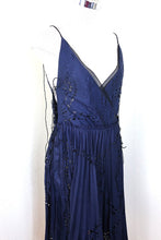 Load image into Gallery viewer, EMILIO PUCCI Royal Blue Pleated Skirt Spaghetti Strap Long Tank Dress Gown Small 38 2 4 6