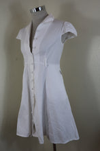 Load image into Gallery viewer, COMME CA ISM White Cotton Short Sleeve Fit FLare Dress Small XS 0 2 4