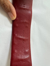 Load image into Gallery viewer, Vintage Karl Lagerfeld Red Leather Spell Out Logo Belt 70 28 Fan Charm France