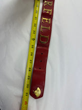 Load image into Gallery viewer, Vintage Karl Lagerfeld Red Leather Spell Out Logo Belt 70 28 Fan Charm France