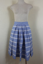 Load image into Gallery viewer, MIU MIU Blue White Striped Cotton Skirt Small 38 4 5 6