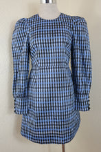 Load image into Gallery viewer, BAUM PFERDGARTEN Blue Black Plaid Long Sleeve Dress Small 4 5 6