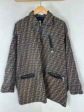 Load image into Gallery viewer, Vintage FENDI Jeans Zucca Monogram Reversible Jacket Unisex Oversize IT 38 / US XS