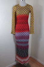 Load image into Gallery viewer, MISSONI Crochet Mermaid Maxi Mettalic Dress Earth Tone Small 36 0 2 4