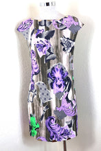 Load image into Gallery viewer, VERSACE Collection Purple Printed Cocktail Bodycon Sheat Dress Embellished Small Medium 40 6 7 8