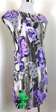 Load image into Gallery viewer, VERSACE Collection Purple Printed Cocktail Bodycon Sheat Dress Embellished Small Medium 40 6 7 8