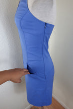 Load image into Gallery viewer, Vintage VERSACE Jeans Couture Blue Zip Halter Tank Cocktail Dress XS Small 26/40 0 2 4