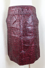 Load image into Gallery viewer, LOUIS VUITTON Acetate Blend Burgundy Wine Red Pockets Pencil Skirt Small 36 4 5 6