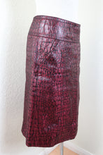 Load image into Gallery viewer, LOUIS VUITTON Acetate Blend Burgundy Wine Red Pockets Pencil Skirt Small 36 4 5 6