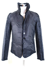 Load image into Gallery viewer, ROCHAS Paris Black Fringes Cotton Blend Blazer Jacket XS Small 36 0 2 4
