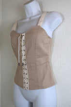 Load image into Gallery viewer, ALEXANDER MCQUEEN Beige Cotton Tank Top Blouse XS Small 40 2 3 4