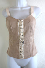 Load image into Gallery viewer, ALEXANDER MCQUEEN Beige Cotton Tank Top Blouse XS Small 40 2 3 4