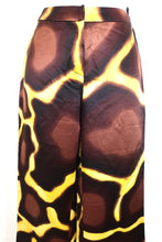 Load image into Gallery viewer, Vintage GIANNI VERSACE Couture Giraffe Print Yellow Brown Trouser Pants Small 40 4 5 6