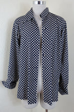 Load image into Gallery viewer, Vintage YSL Saint LAURENT Black Polka Dots Long Sleeve Silk Top Small 4 5 6