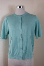 Load image into Gallery viewer, BRUNELLO CUCINELLI Linen Blend Monili Blue Short Sleeve Knitted Sweater Top Vest Medium 6 7 8