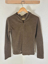 Load image into Gallery viewer, VINTAGE LATE 90s VERSACE JEANS COUTURE METALLIC TOP L/S Small 0 2 4