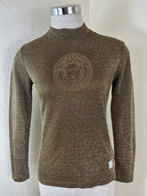 Load image into Gallery viewer, VINTAGE LATE 90s VERSACE JEANS COUTURE METALLIC TOP L/S Small 0 2 4