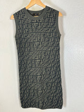 Load image into Gallery viewer, Fendi FF Monogram Knit Sleeveless Dress Olive Green IT 38 US XS S Zucca 02 4