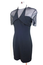 Load image into Gallery viewer, Vintage GIORGIO ARMANI LBD Black Mini Mesh Dress Gown XS Small 38 2 3 4