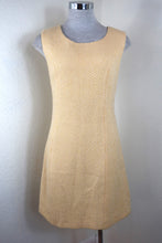 Load image into Gallery viewer, Vintage LYDIA LUCCI Paris Sleeveless Tweed Yellow Mini Dress FLaw Small XS 0 2 3 4