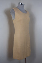 Load image into Gallery viewer, Vintage LYDIA LUCCI Paris Sleeveless Tweed Yellow Mini Dress FLaw Small XS 0 2 3 4