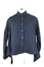 Load image into Gallery viewer, SACAI Japan BLack Cotton Long Sleeve Top Blouse Shirt Small XS 0 2 3 4