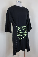 Load image into Gallery viewer, New NWT VERSUS Versace Black Classic Long SLeeve Tie Rope Lace Dress Small Sz 42 4 6 7