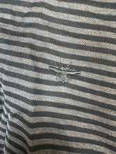 Load image into Gallery viewer, Dior Homme Men's Size 50 Striped Long-Sleeve Knit Polo Shirt Bee Logo Gray Black