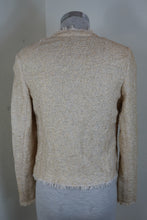 Load image into Gallery viewer, L' AGENCE Yellow Fringes Tweed Cropped Cotton Blazer Jacket Top Small XS 0 1 2