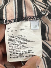 Load image into Gallery viewer, Prada Milano Brown Beige Horizontal Stripe Logo T-Shirt Size 38 XS S