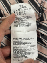 Load image into Gallery viewer, Prada Milano Brown Beige Horizontal Stripe Logo T-Shirt Size 38 XS S