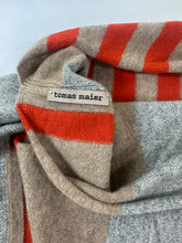 Load image into Gallery viewer, TOMAS MAIER 100% Cashmere Asymmetrical Triangle Shawl Scarf Made in Italy medium to Large