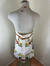 Load image into Gallery viewer, Sandro Paris Scarf Print Halter Dress Geometric Floral Handkerchief Hem Size 2 M 4 6 7