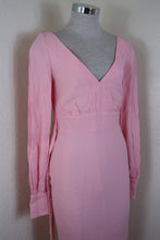 Load image into Gallery viewer, Red VALENTINO Vintage Pink Long Sleeve Vneck Mermaid Viscose Cocktail Dress Small 42 4 5 6