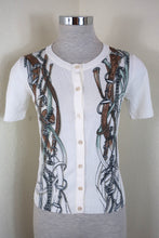 Load image into Gallery viewer, Vintage GUCCI White Knitted Cotton Button Sweater Cardigan Shirt Small 40 4 5 6