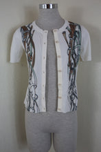 Load image into Gallery viewer, Vintage GUCCI White Knitted Cotton Button Sweater Cardigan Shirt Small 40 4 5 6