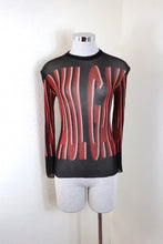 Load image into Gallery viewer, Vintage Rare JEAN PAUL GAULTIER Brown Black Logo Signatures Mesh Top Shirt Small Medium 4 6 7