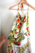 Load image into Gallery viewer, Vintage KENZO Floral Jungle Silk Acetate Romper Jumpsuit Wide Legs Dress Top Small 38 4 5 6