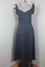 Load image into Gallery viewer, SALONI Black White Polkadots Maxi Cocktail Party Gown Dress Medium 6 7 8