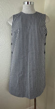 Load image into Gallery viewer, Christian Dior Black White Gingham Check Wool Silk Pinafore A-Line Mini Dress small 2 4