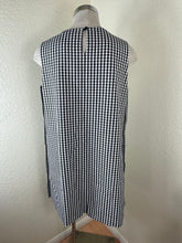 Load image into Gallery viewer, Christian Dior Black White Gingham Check Wool Silk Pinafore A-Line Mini Dress small 2 4