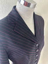 Load image into Gallery viewer, Vintage Moschino Couture Diagonal Pinstripe Blazer Jacket Black Pink Modern XS S 0 2 4