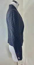 Load image into Gallery viewer, Vintage Moschino Couture Diagonal Pinstripe Blazer Jacket Black Pink Modern XS S 0 2 4