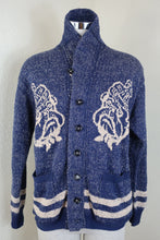 Load image into Gallery viewer, SDL 45R Blue Knitted JAPAN Cotton Button Sweater Sweatshirt Jacket Small 4 5 6