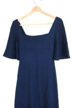Load image into Gallery viewer, Red VALENTINO Blue 3/4 Sleeves Lace Bottom Dress S Medium 42 6 7 8