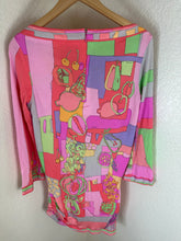 Load image into Gallery viewer, Vintage Leonard Paris Silk Jersey Asymmetrical Shift Dress Birds Print Size M 4 6
